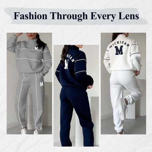 Pullover Sweatsuit Set with Pockets