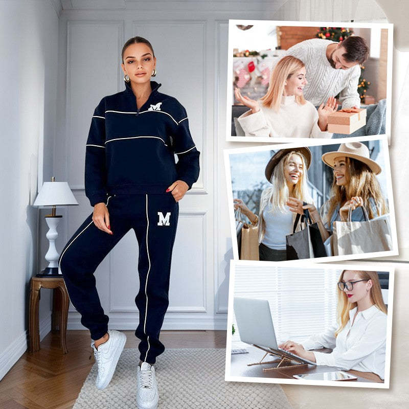 Pullover Sweatsuit Set with Pockets