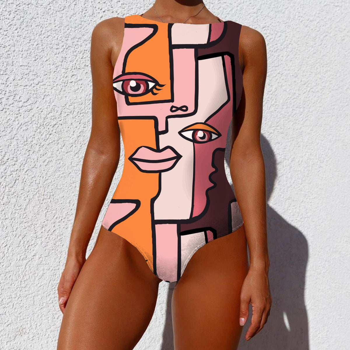 Vintage-Print One-Piece Swimsuit