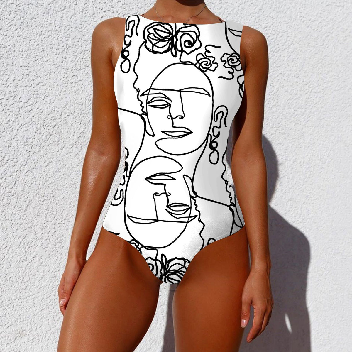 Vintage-Print One-Piece Swimsuit