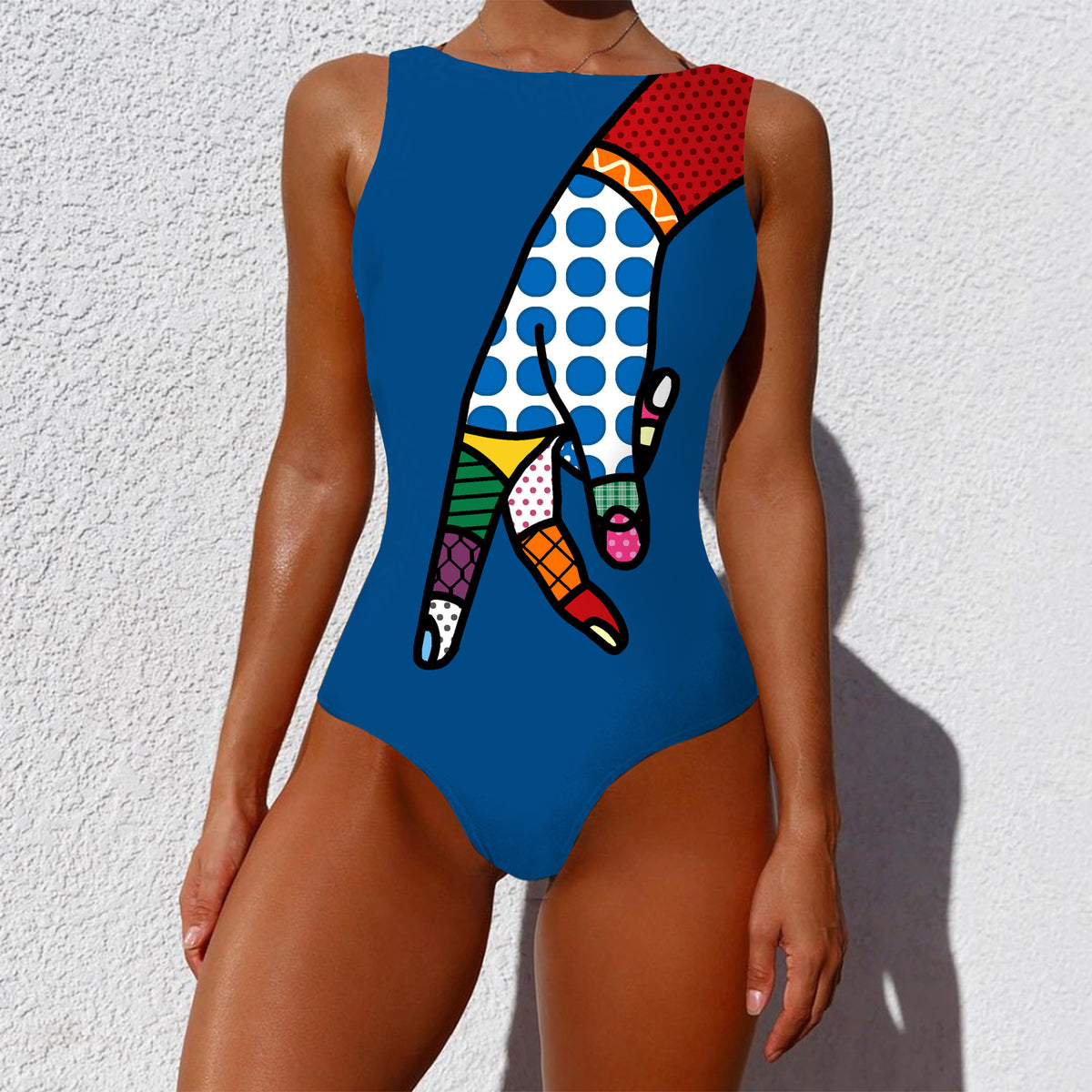 Vintage-Print One-Piece Swimsuit