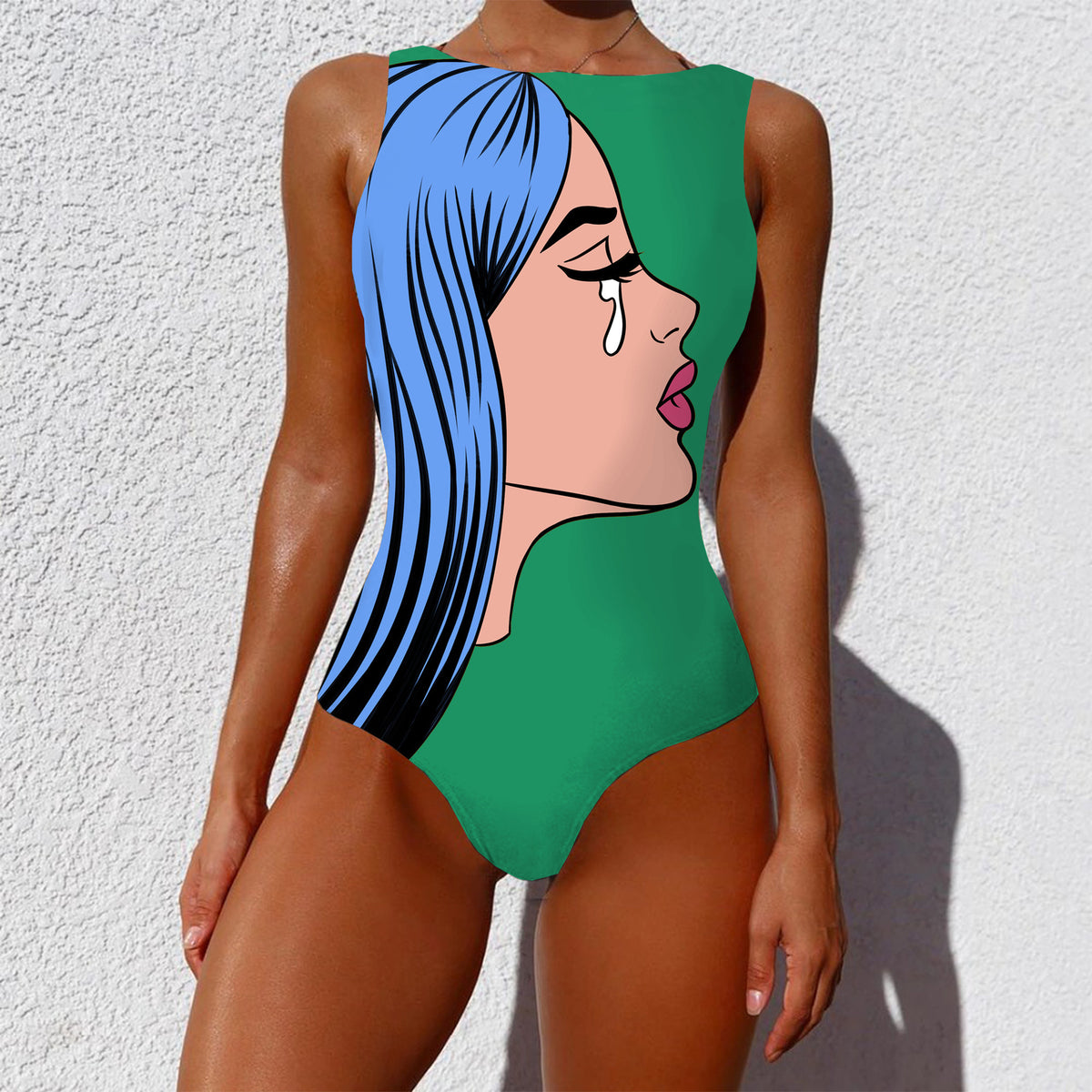 Vintage-Print One-Piece Swimsuit