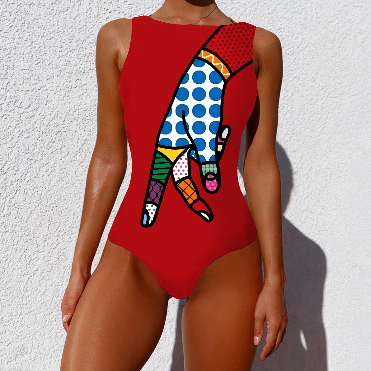 Vintage-Print One-Piece Swimsuit