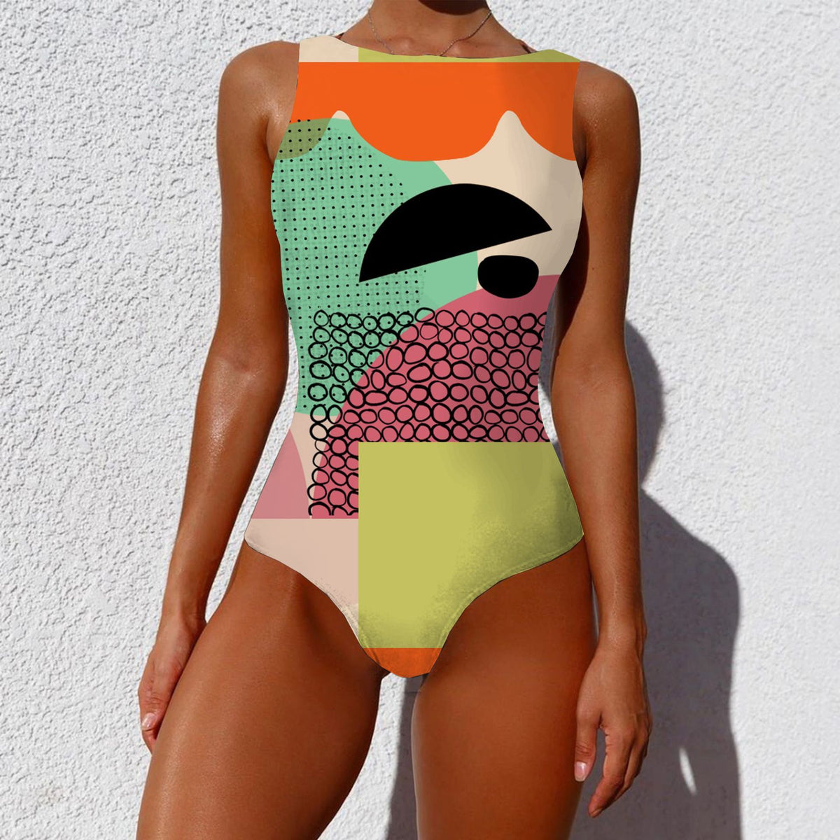 Vintage-Print One-Piece Swimsuit