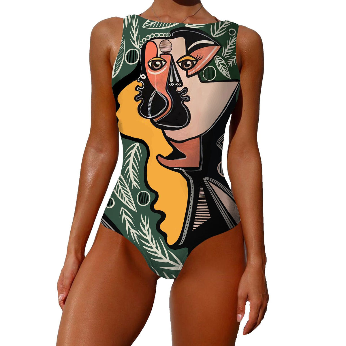 Vintage-Print One-Piece Swimsuit