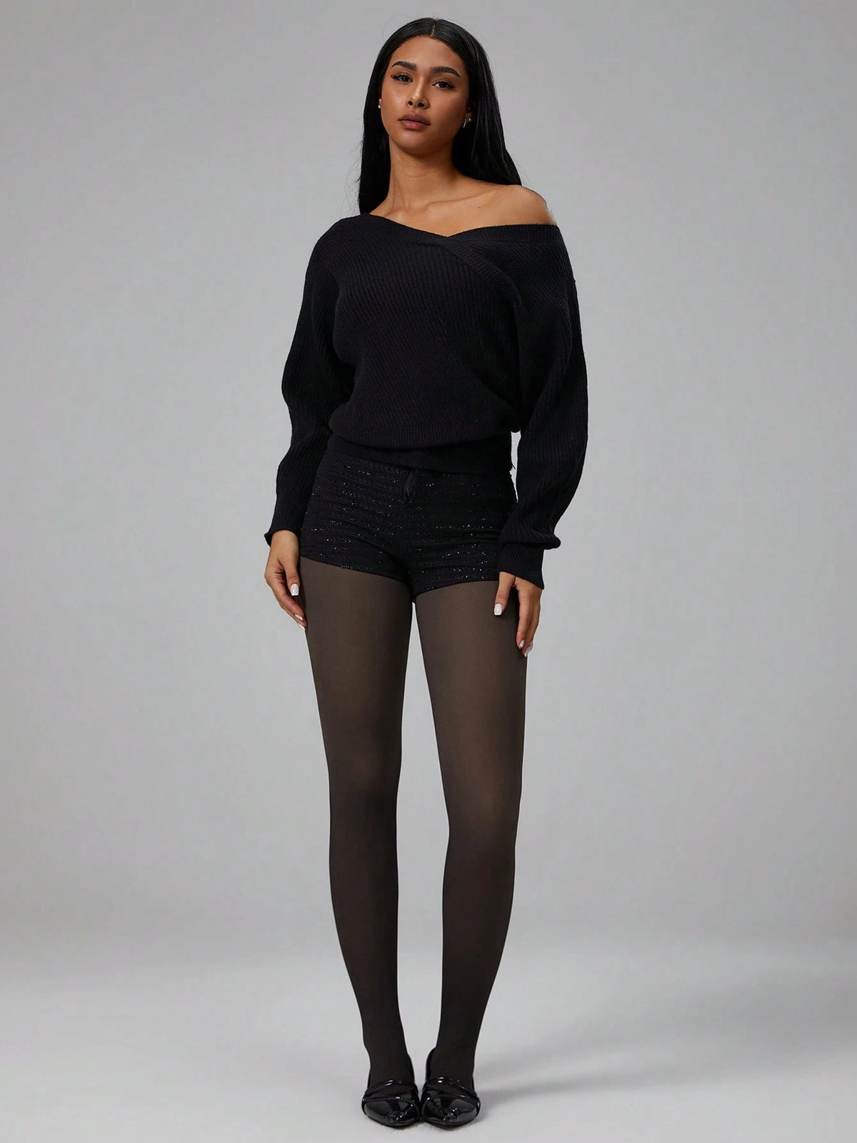 1-2 Pairs Women's Fleece Lined Warm Leggings, High Elastic V-Waist Tights, Single Seam Crotch, Winter Thermal Base Layer, Suitable For Daily And Outdoor Wear