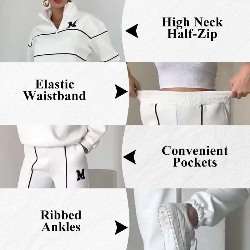 Pullover Sweatsuit Set with Pockets