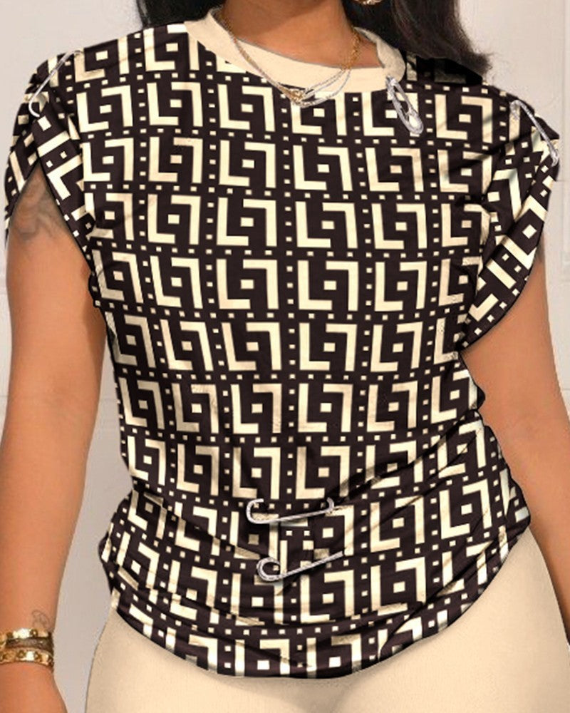 Design Sensitive Short Sleeved Digital Printing Set
