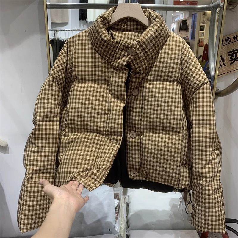 Cropped Puffer Jacket - High Waist Winter Coat