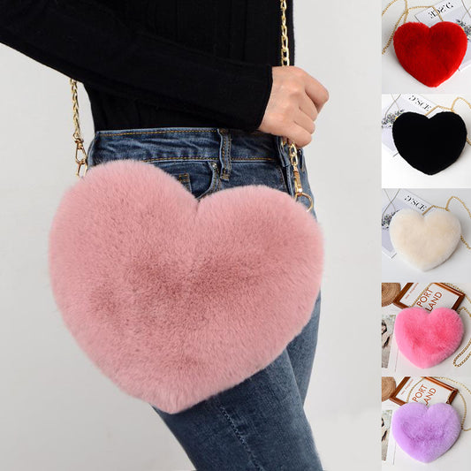 Plush Heart Chain Party Bag