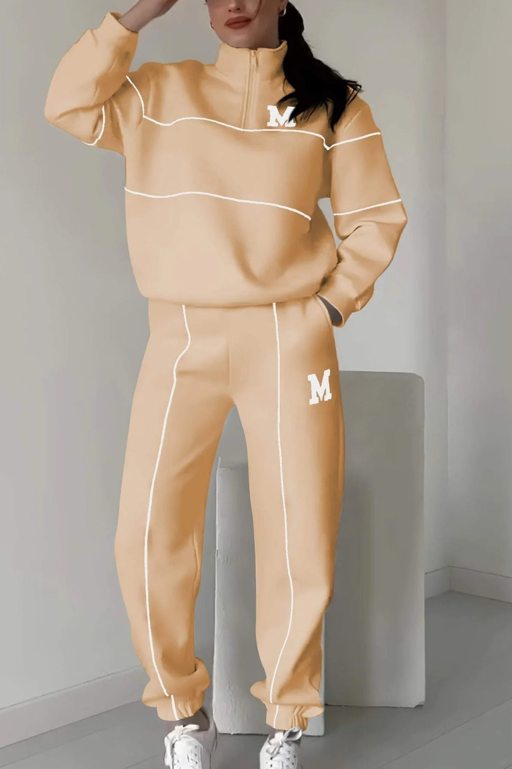 Pullover Sweatsuit Set with Pockets
