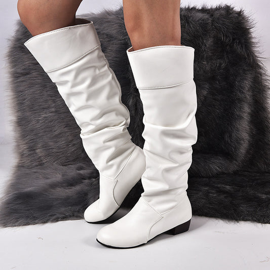 Women Winter Long Flat Boots
