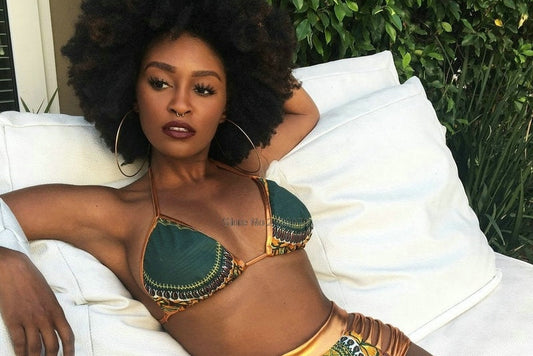 European, American and South African bronzing bikini