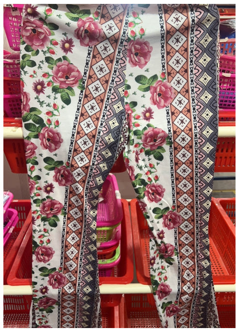 High Elastic Print Tight Pants