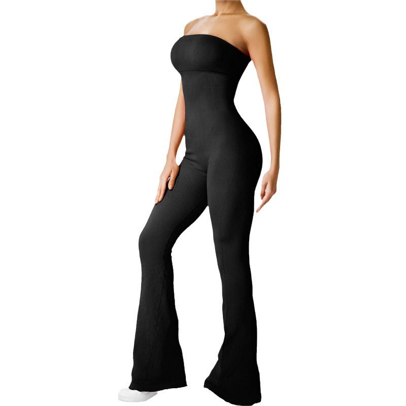 Fitness Peach Hip Training Sports Yoga Bell-bottom Pants Trousers