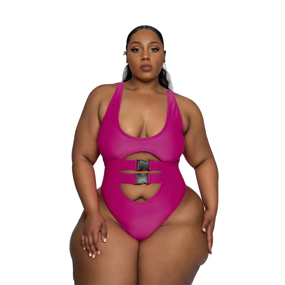 Leopard Bikini Fat Woman Beach Belt Swimsuit