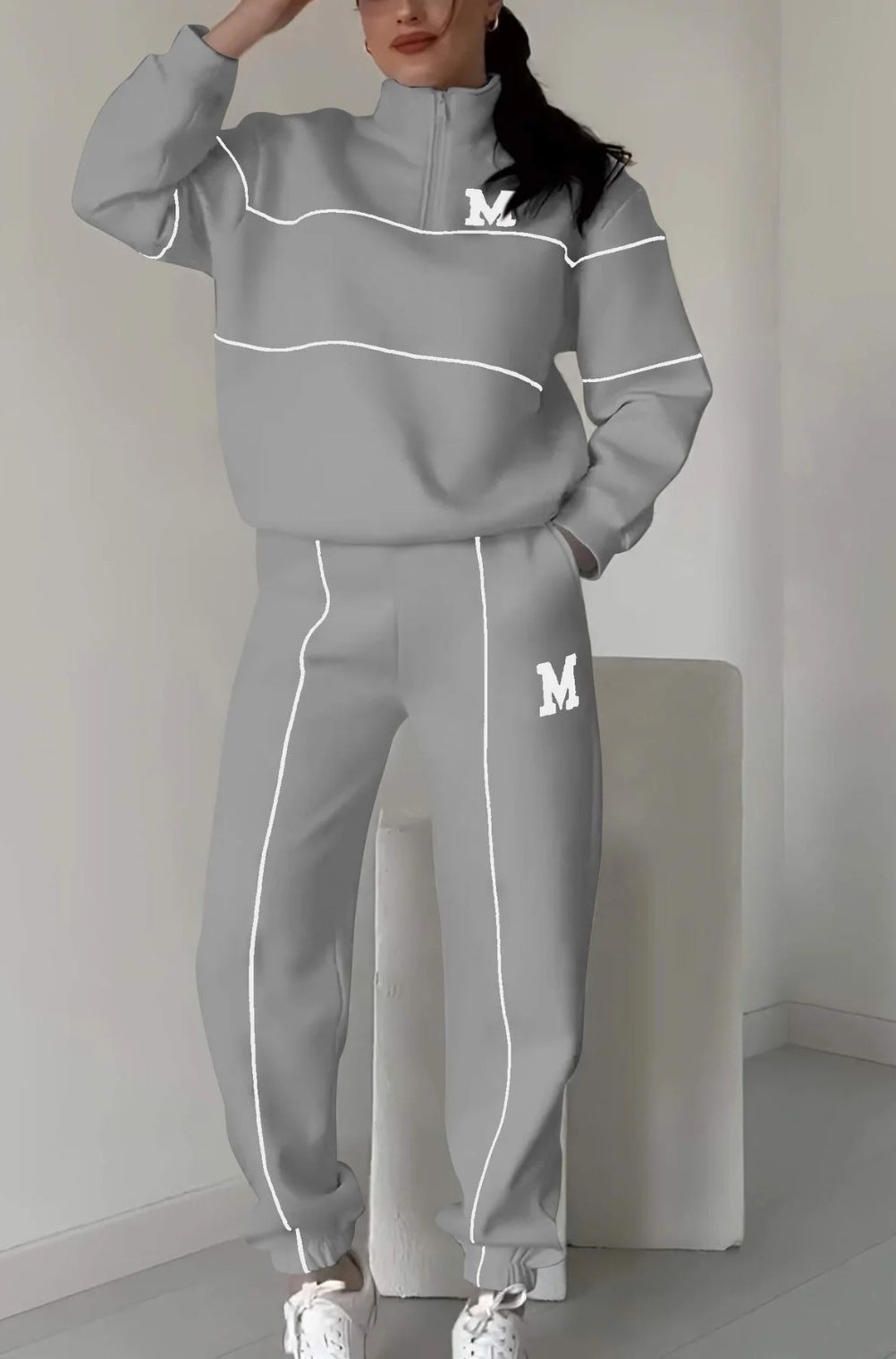 Pullover Sweatsuit Set with Pockets