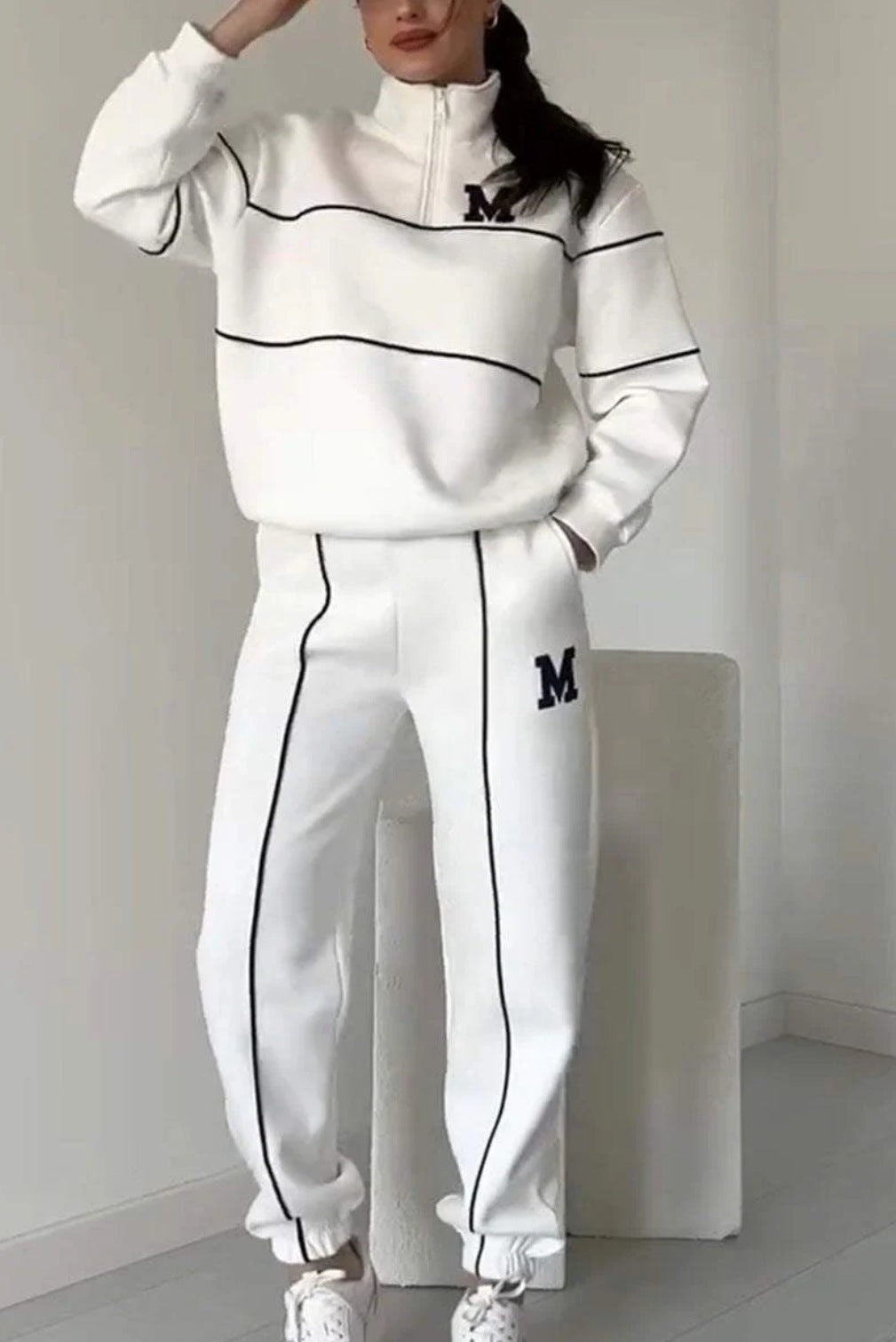 Pullover Sweatsuit Set with Pockets