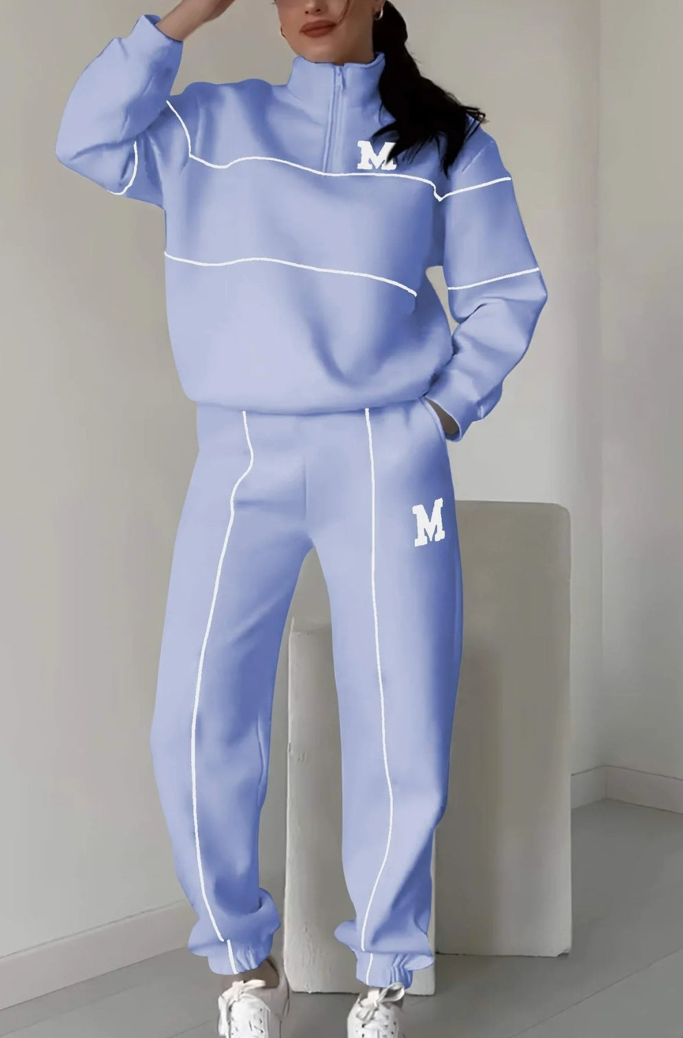 Pullover Sweatsuit Set with Pockets